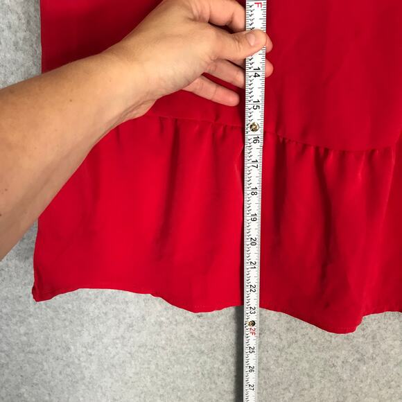 Olive Oak Top Womens Small Red Tank Blouse Ruffle Coquette‎ Romantic Feminine - Picture 4 of 9